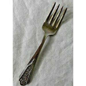Wallingford sterling silver baby fork Antique 1940s